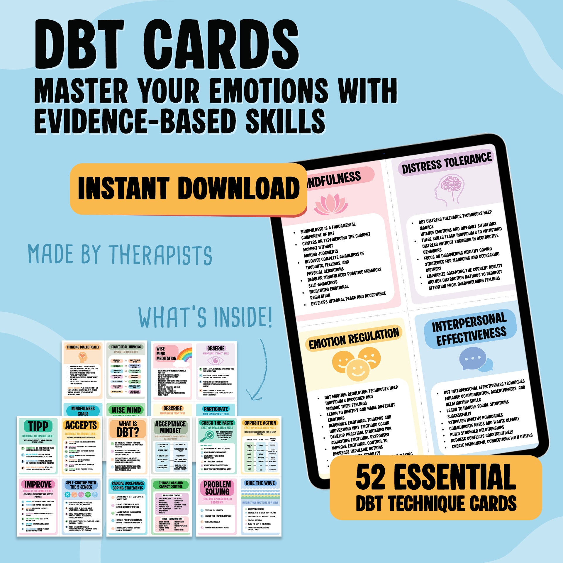 DBT Skills Mastery Cards