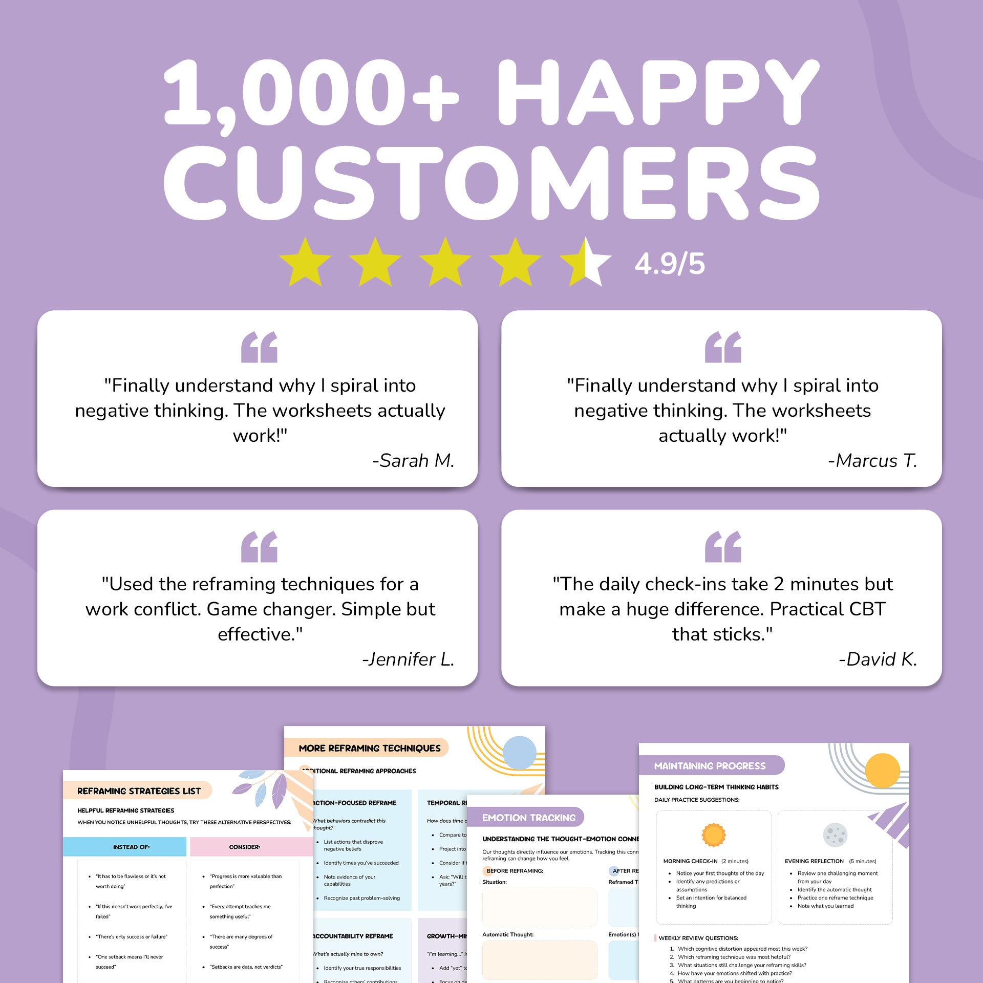 The Reframe Your Thoughts Workbook